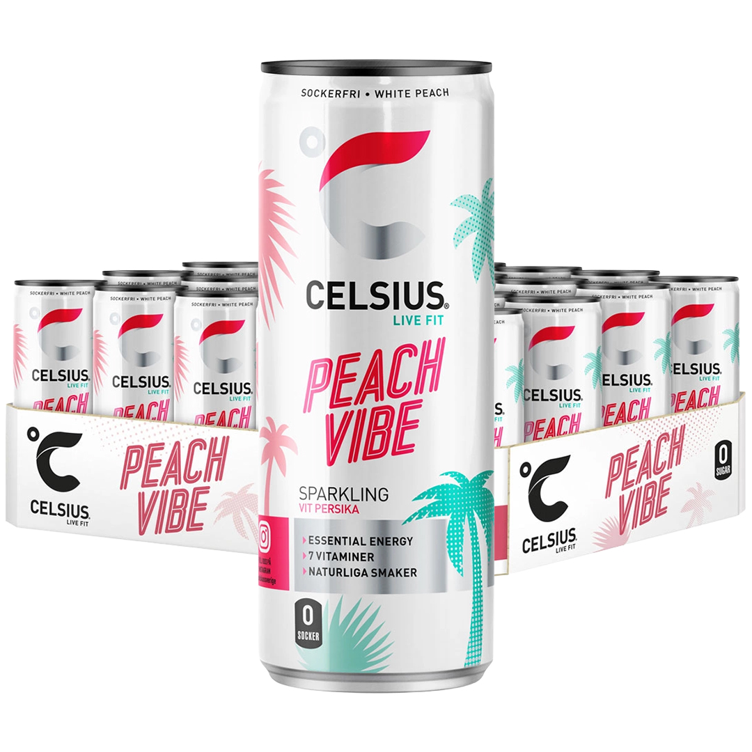 24 x Celsius 355 ml Peach Vibe