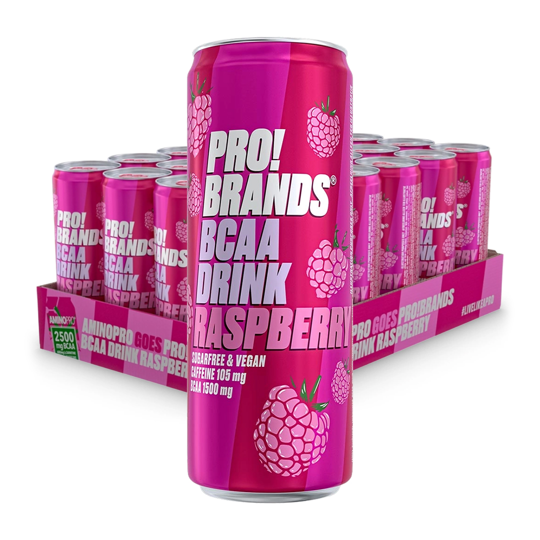 24 x Pro Brands BCAA Drink 330 ml Raspberry