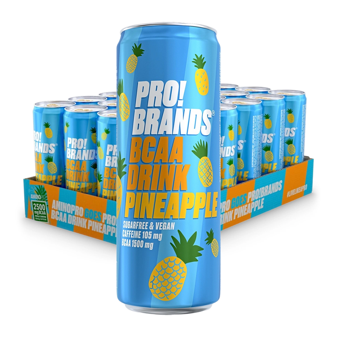 24 x Pro Brands BCAA Drink 330 ml Pineapple