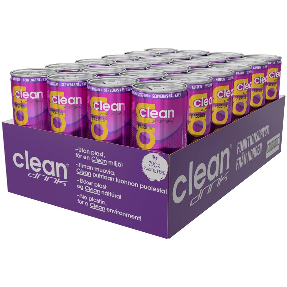 24 x Clean Drink 330 ml Passion