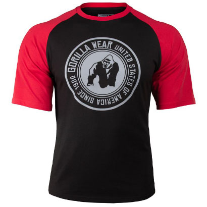 Gorilla Wear Texas T-Shirt Black & Red