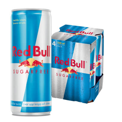 4 x Red Bull Energidryck Sockerfri 250 ml