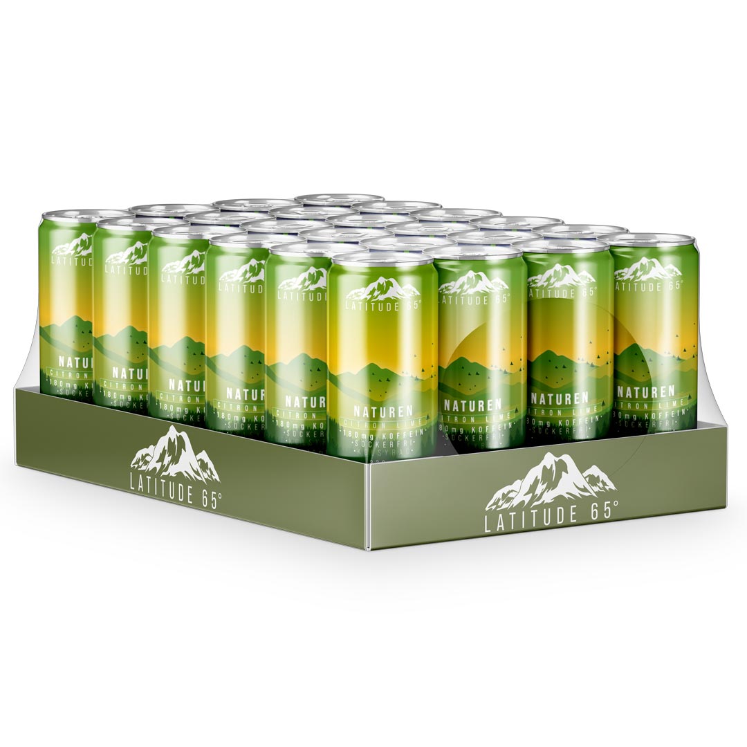 24 x Latitude 65 330 ml Naturen - Citron & Lime