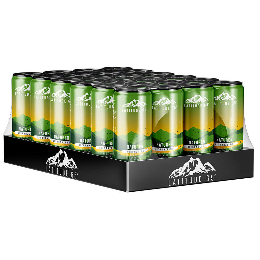 24 x Latitude 65 330 ml Naturen - Citron & Lime