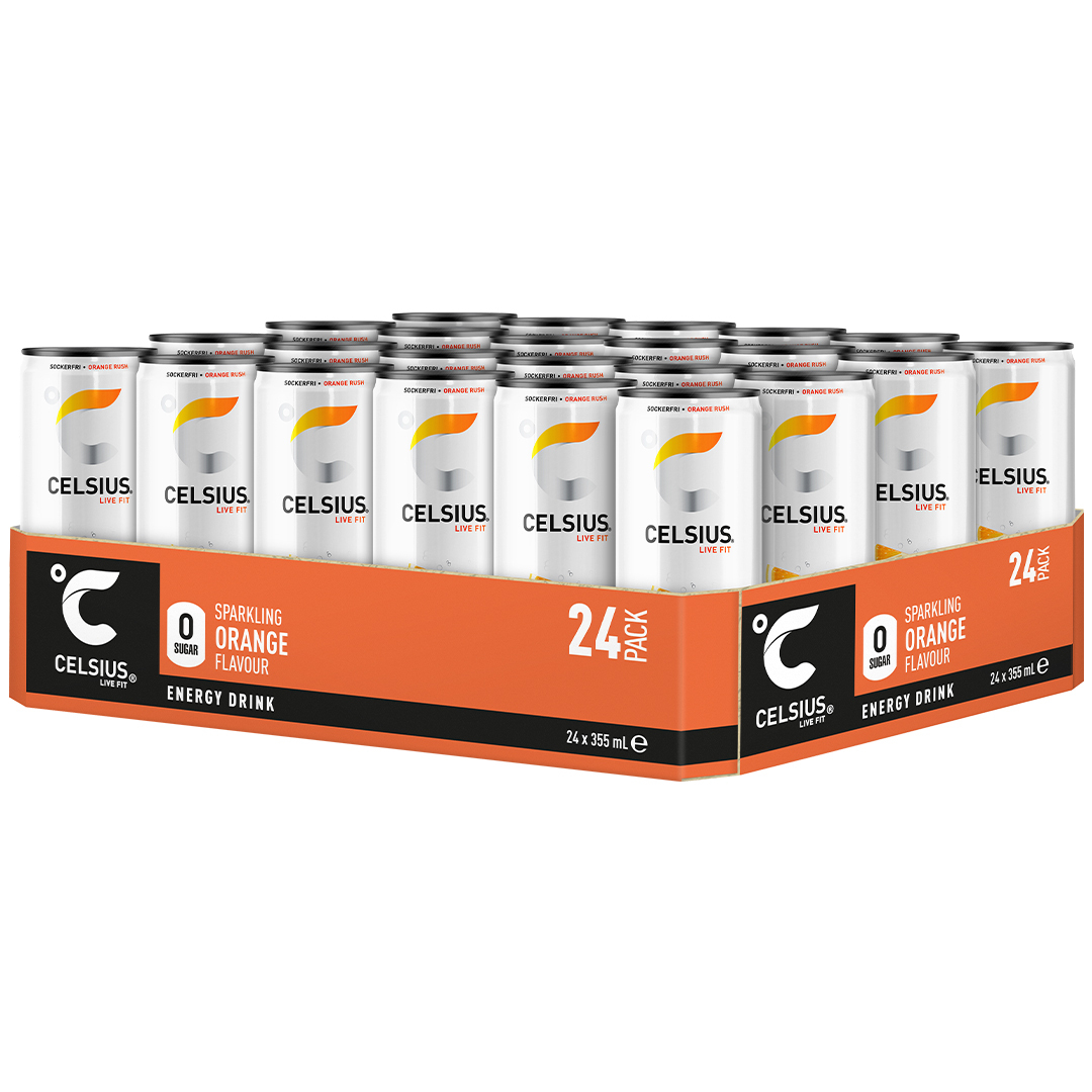 24 x Celsius 355 ml Sparkling Orange