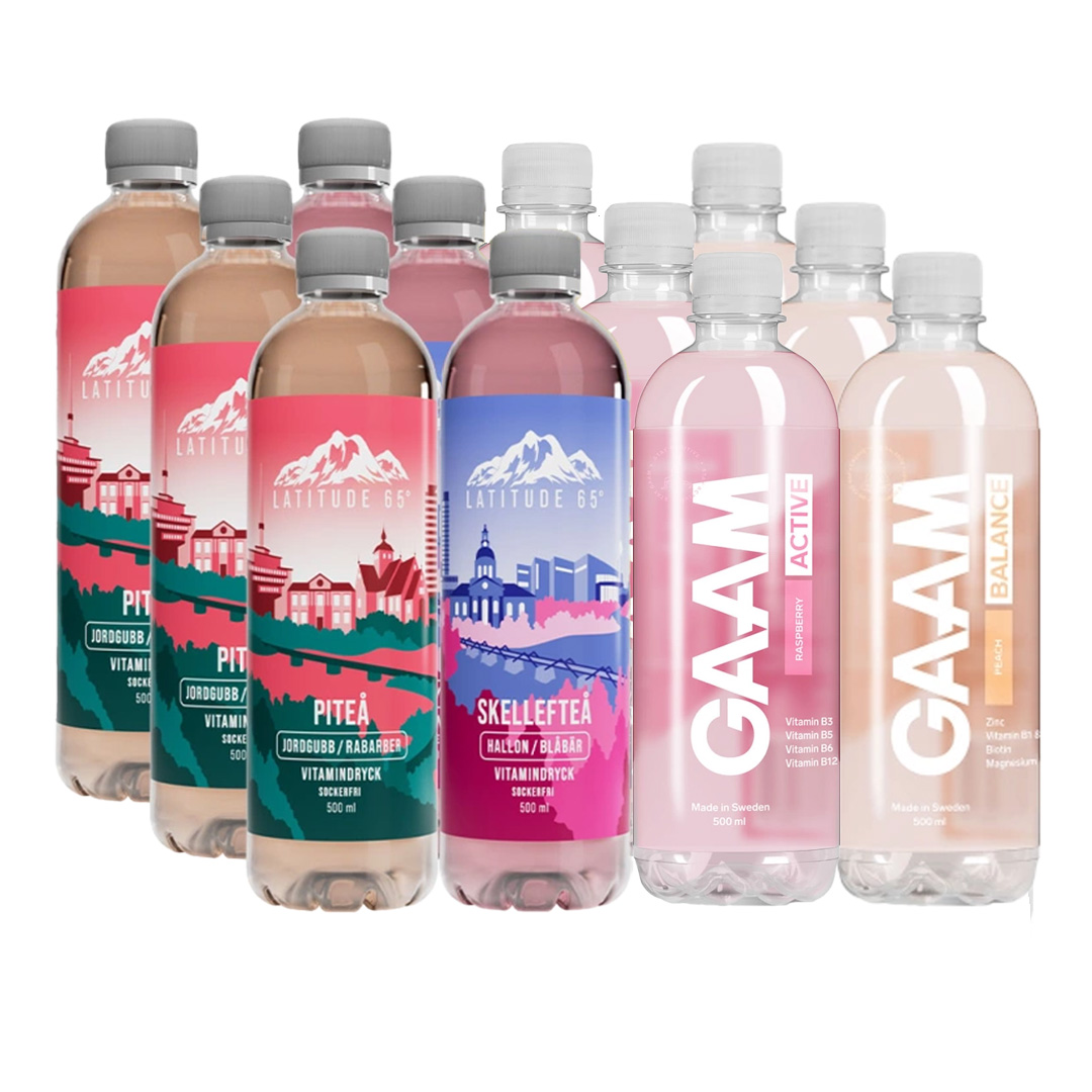 12 x GAAM/Latitude 65 Vitamindryck 500 ml Mixflak