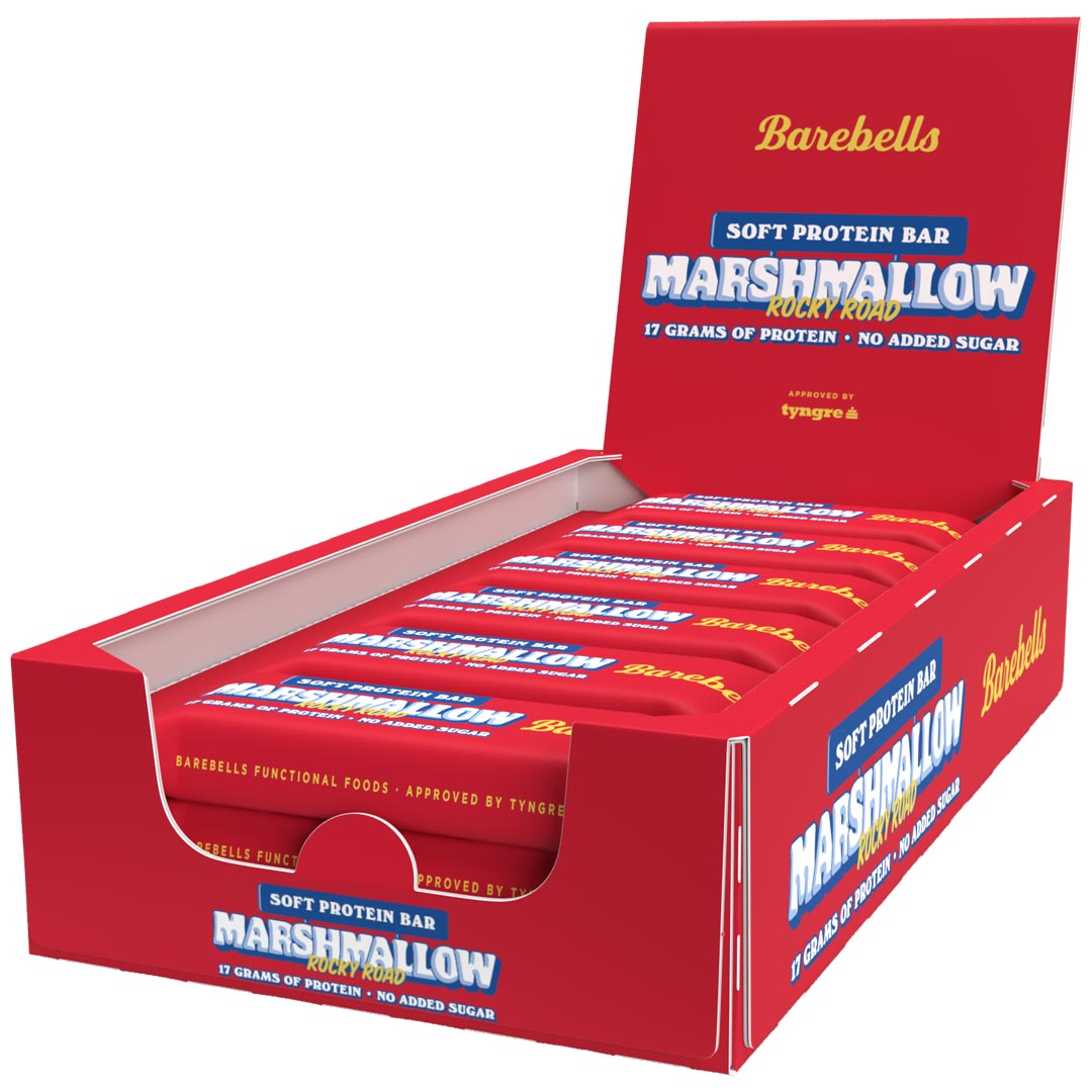 12 x Barebells Soft Protein Bar 55 g Rocky Road Marshmallow