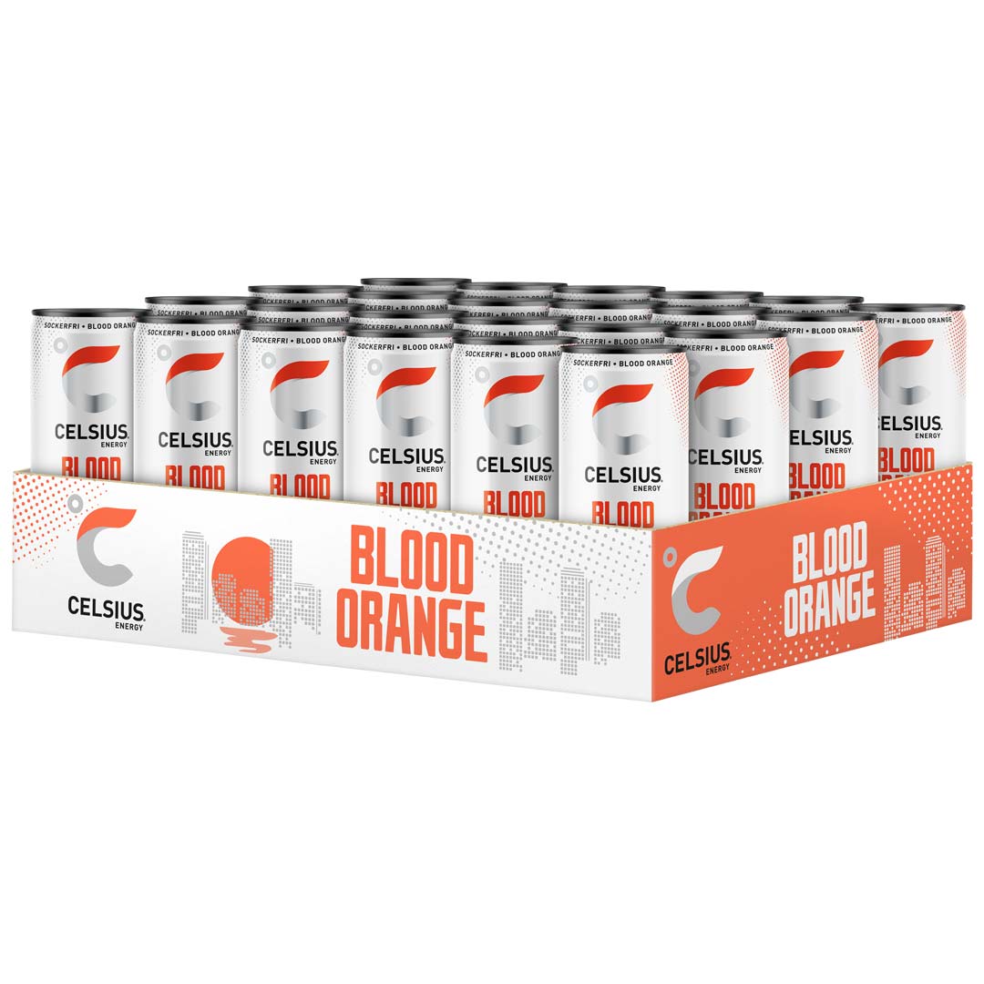 24 x Celsius 355 ml City Pulse Ruby Orange