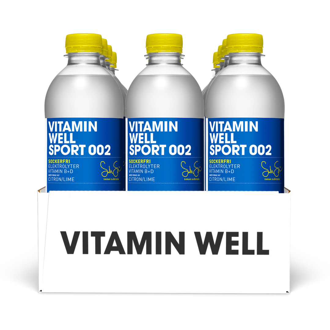 12 x Vitamin Well Sport 500 ml 002 - Lemon Lime (sockerfri)