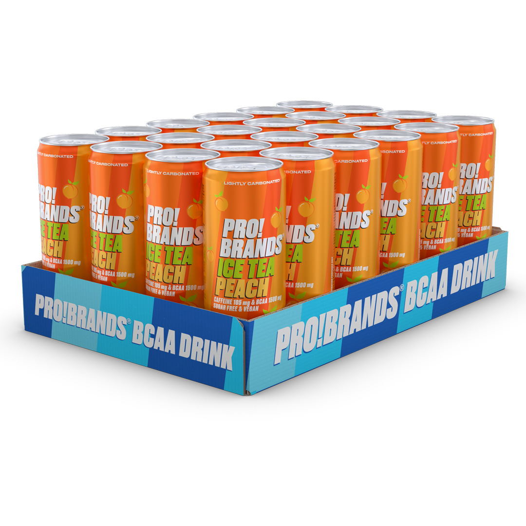 24 x Pro Brands BCAA Drink 330 ml Ice Tea Peach
