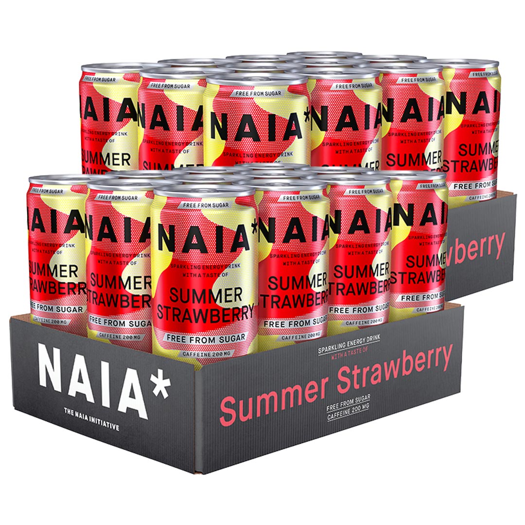24 x NAIA* Energy BCAA 330 ml Summer Strawberry
