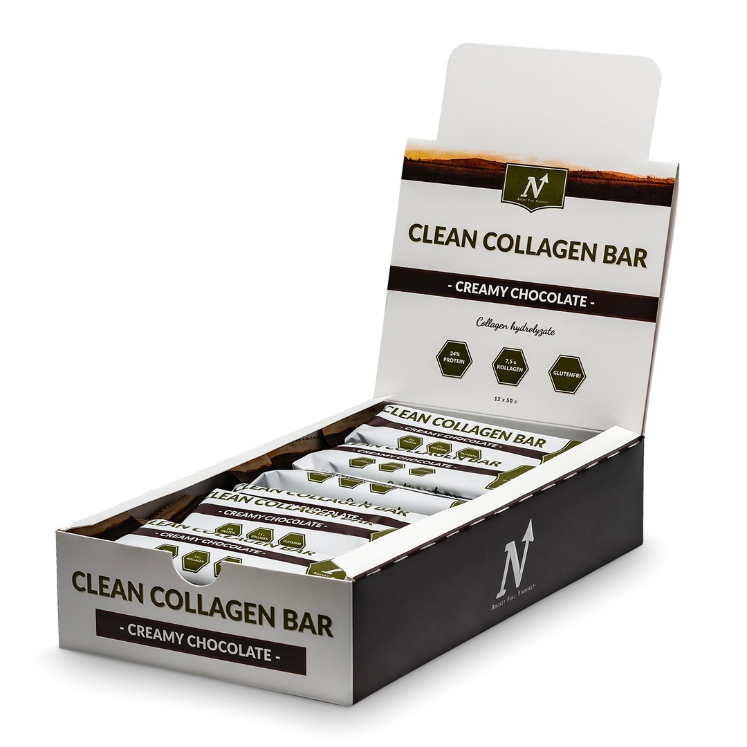 12 x Nyttoteket Clean Collagen Bar 50 g Creamy Chocolate