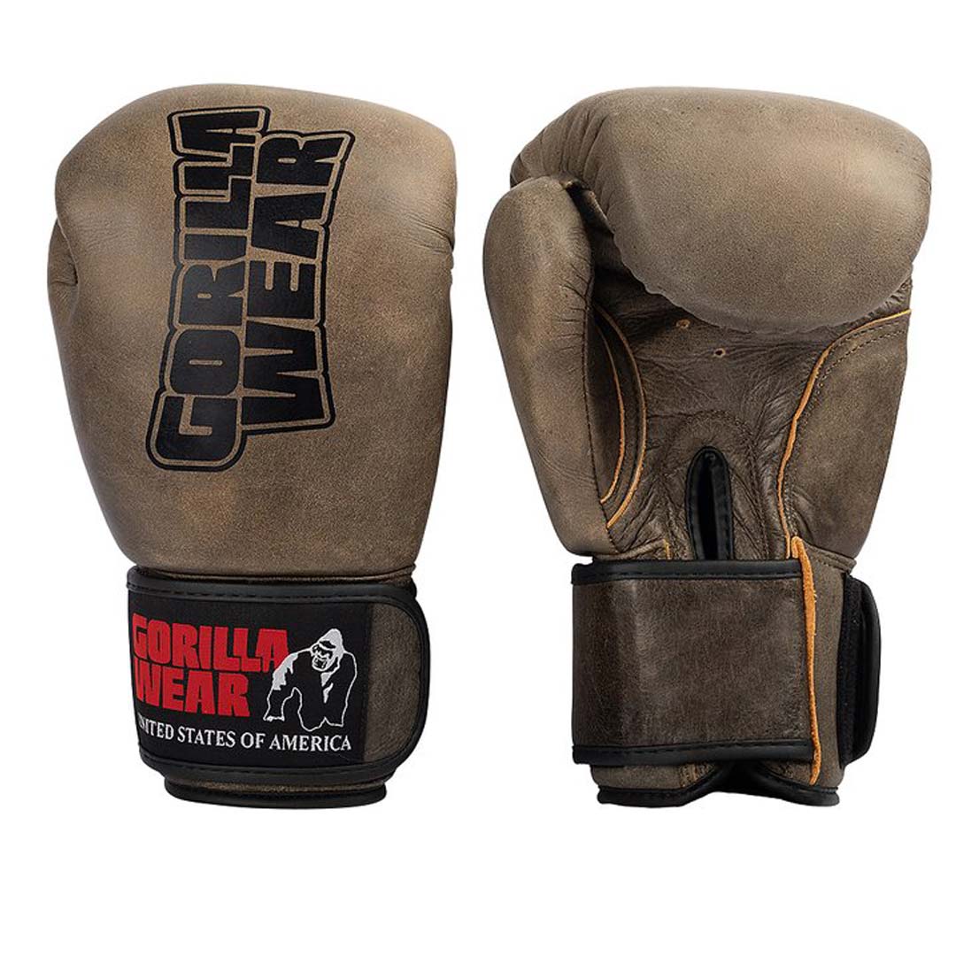 Gorilla Wear Yeso Boxing Gloves, Vintage Brown