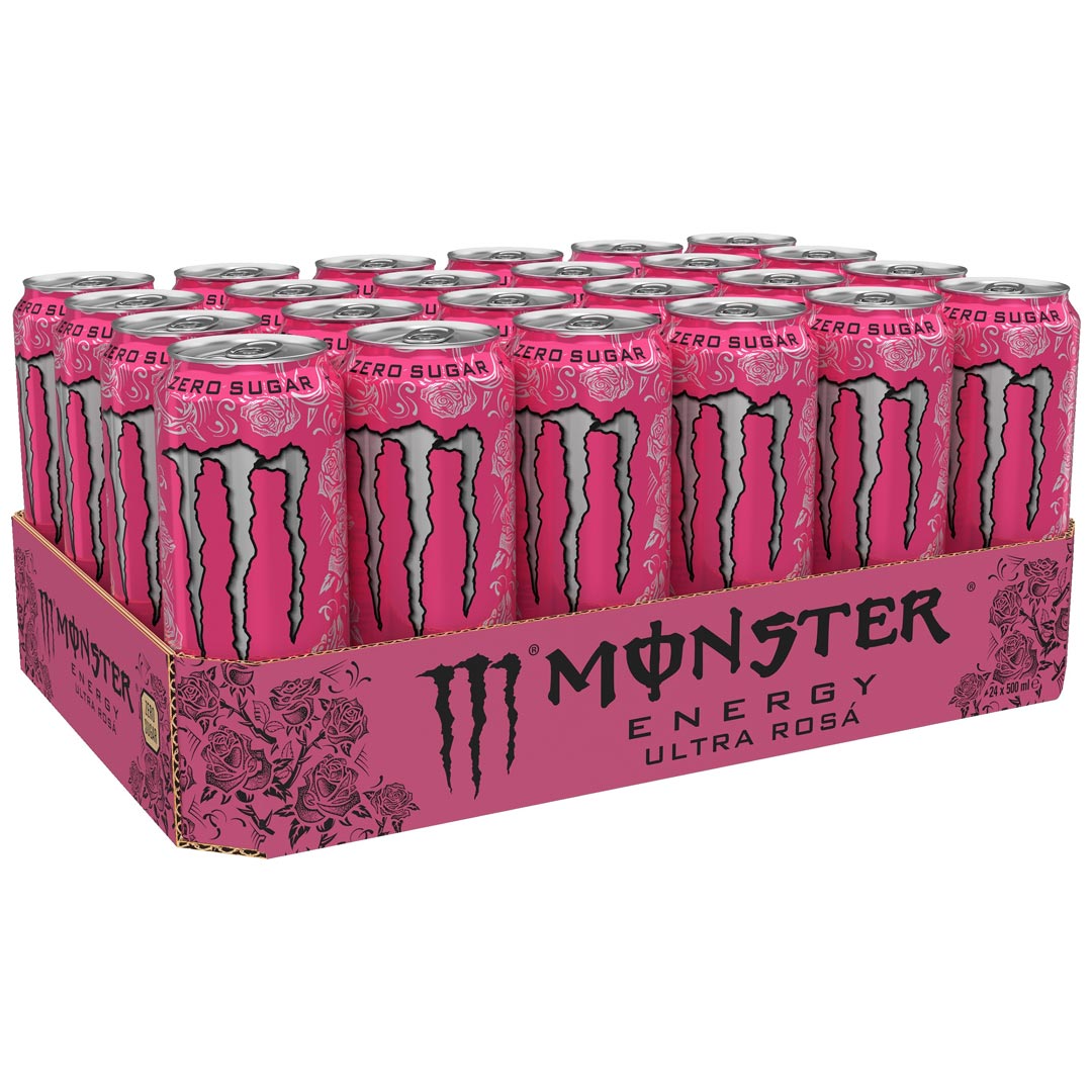 24 x Monster Energy 500 ml Ultra Rosá (sockerfri)