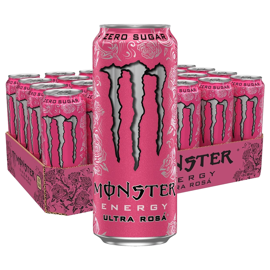 24 x Monster Energy 500 ml Ultra Rosa (sockerfri)