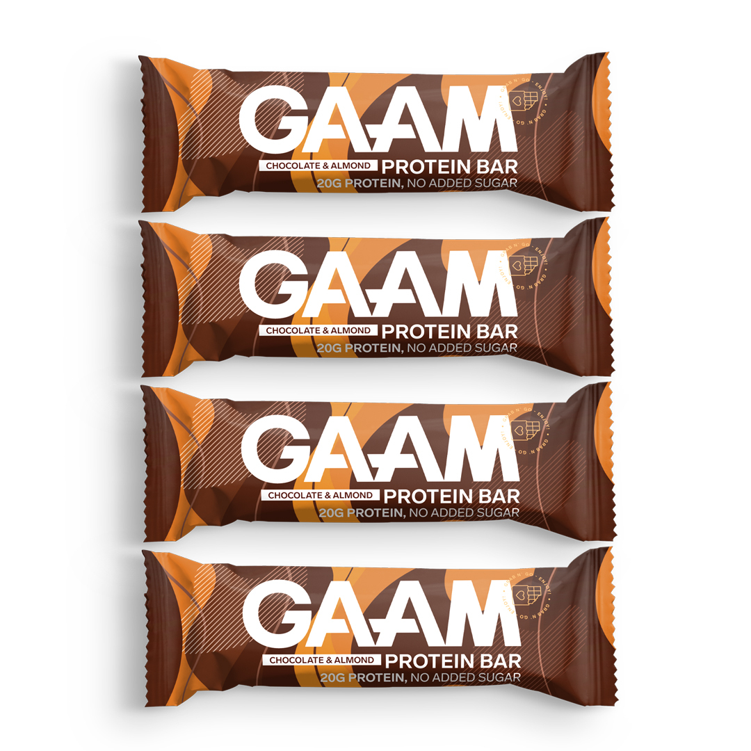 4 x GAAM Protein Bar 55 g Chocolate & Almond
