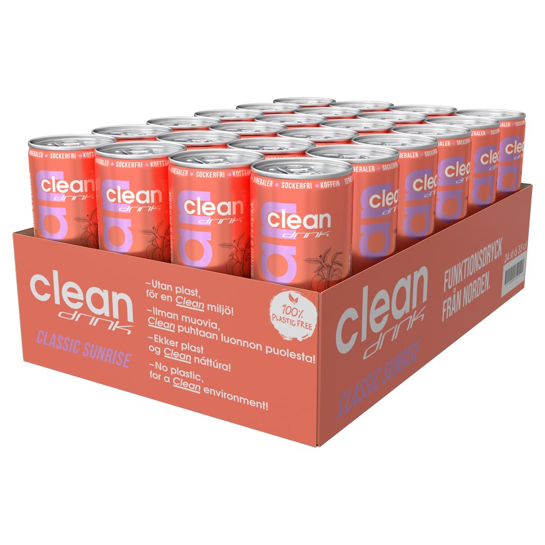 24 x Clean Drink 330 ml Classic Sunrise