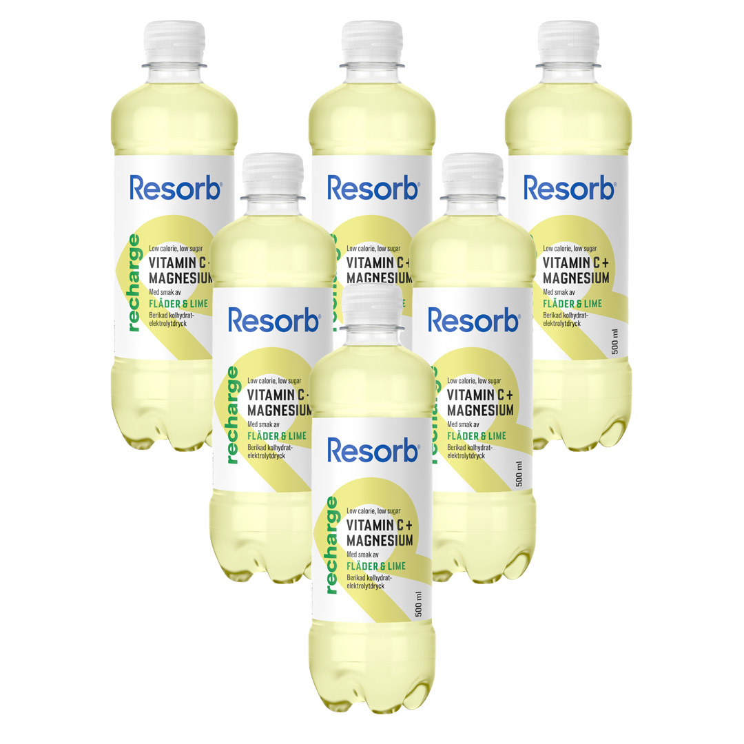 6 x Resorb Recharge 500 ml Fläder Lime