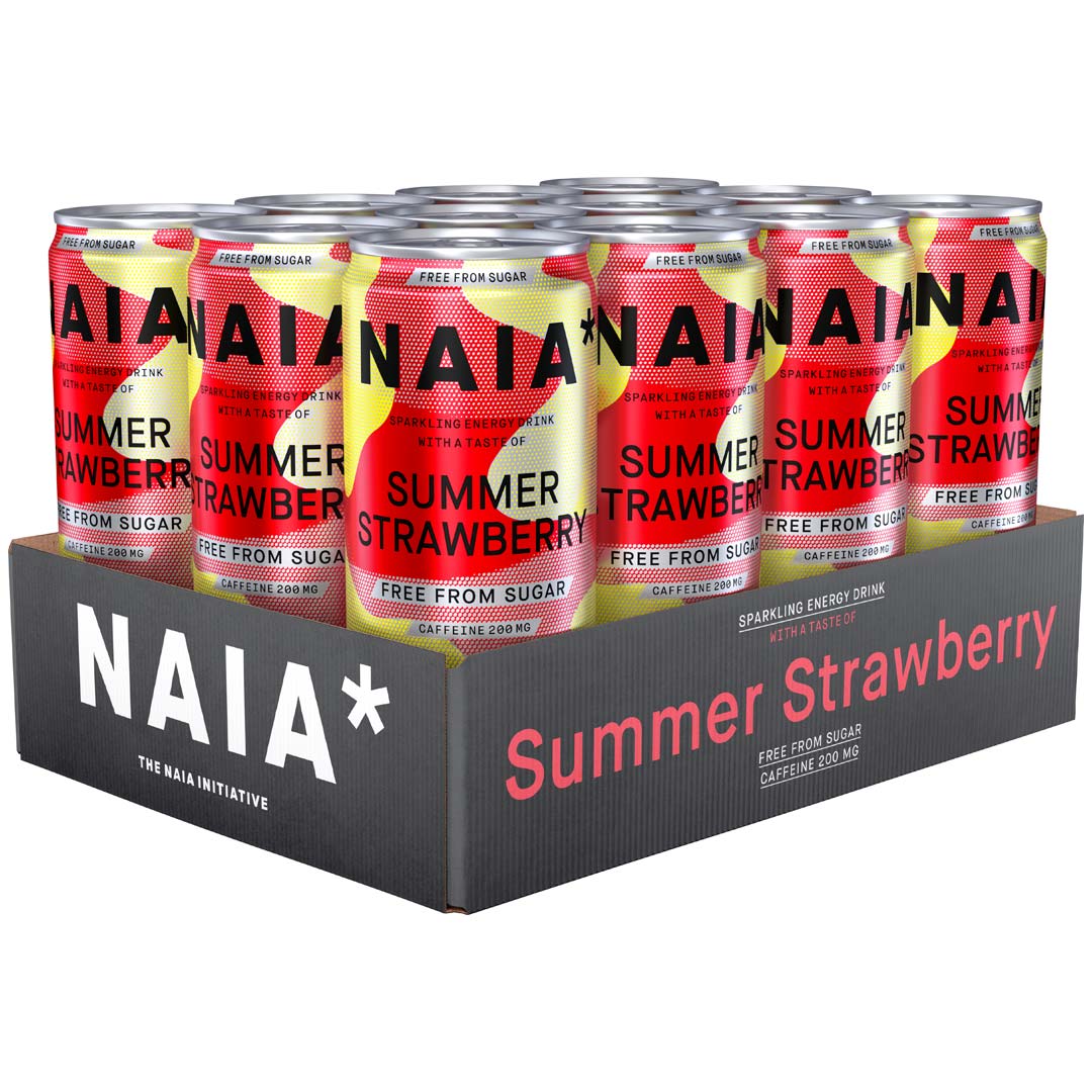 12 x NAIA* Energy BCAA 330 ml Summer Strawberry