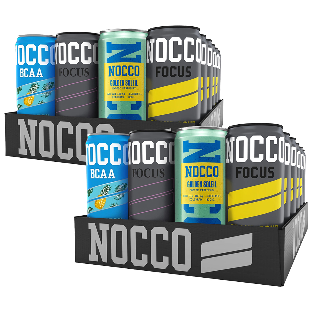 48 x NOCCO BCAA / BCAA+ 330 ml Mixflak