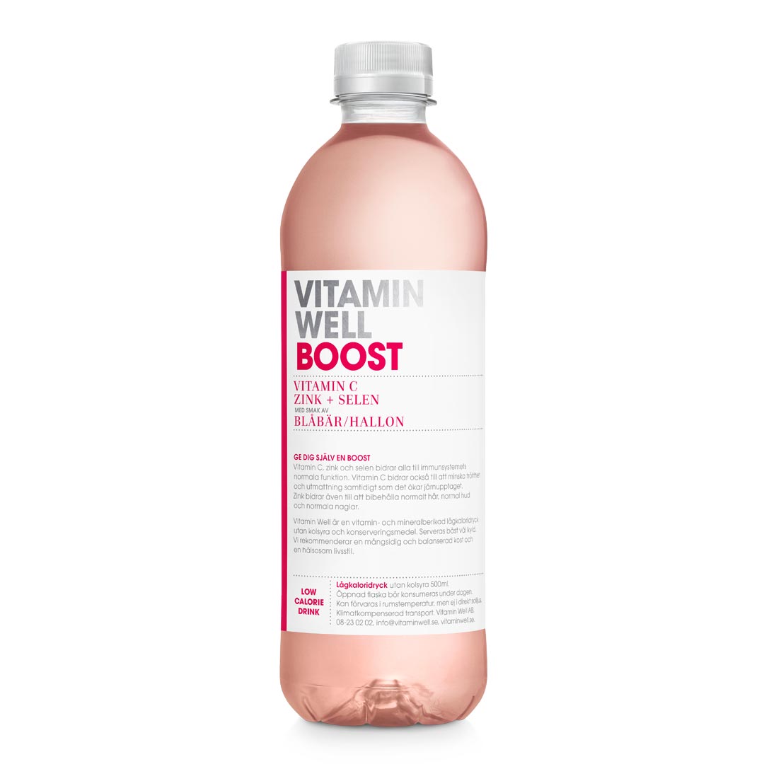 Vitamin Well 500 ml Boost Blåbär Hallon