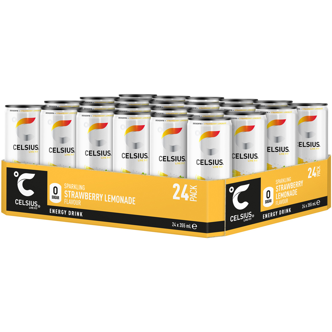 24 x Celsius 355 ml Strawberry Lemonade