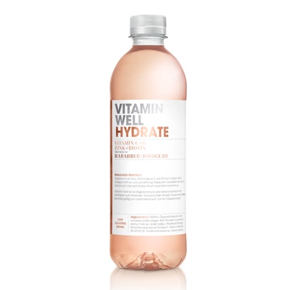 Vitamin Well 500 ml Hydrate Rabarber Jordgubb