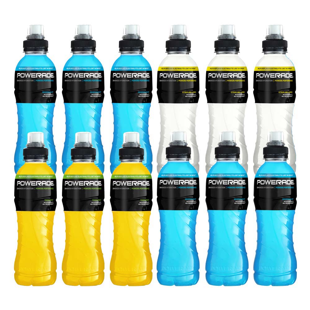 12 x Powerade 500ml Mixflak