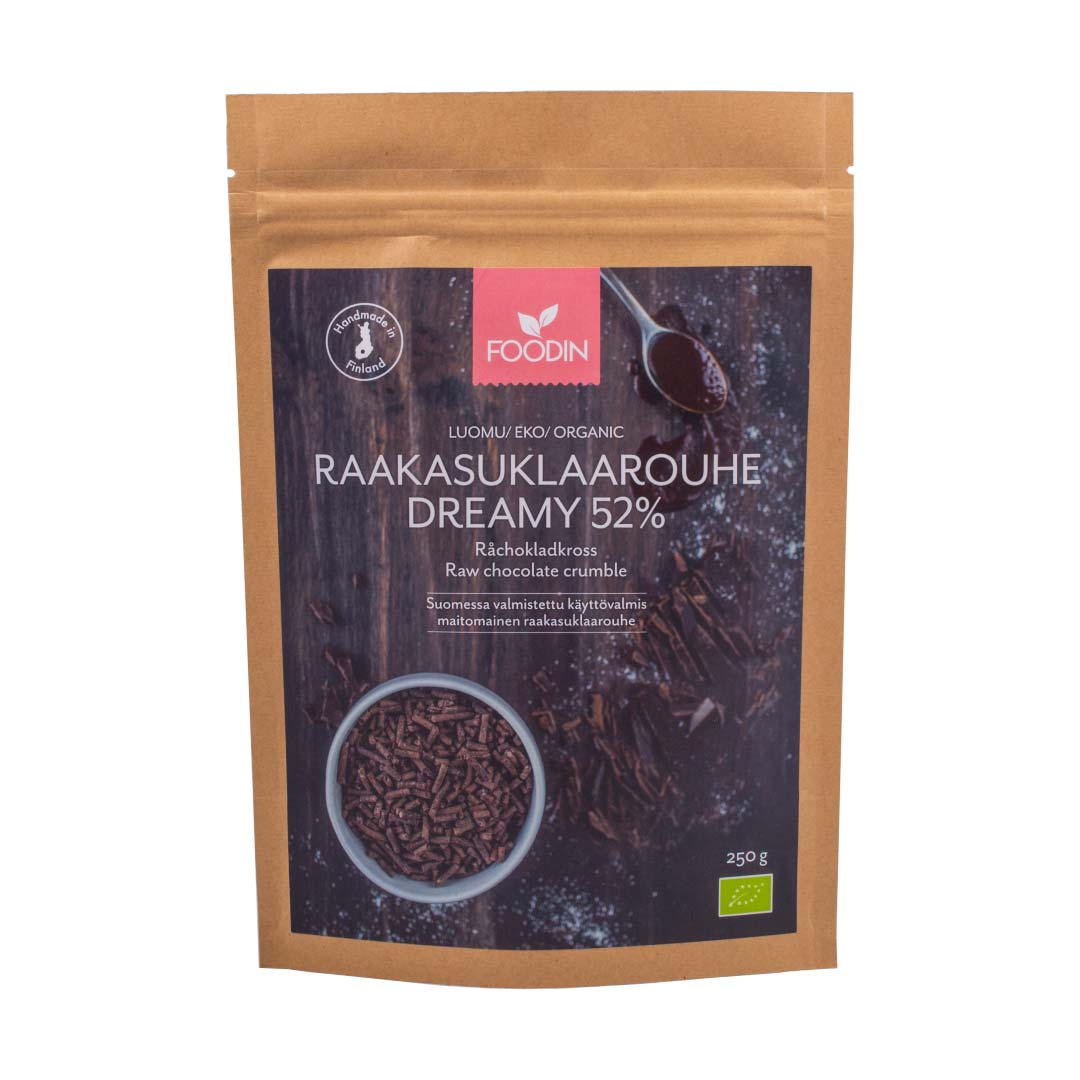 Foodin Organic Chocolate Crumble 52% Dreamy 250 g