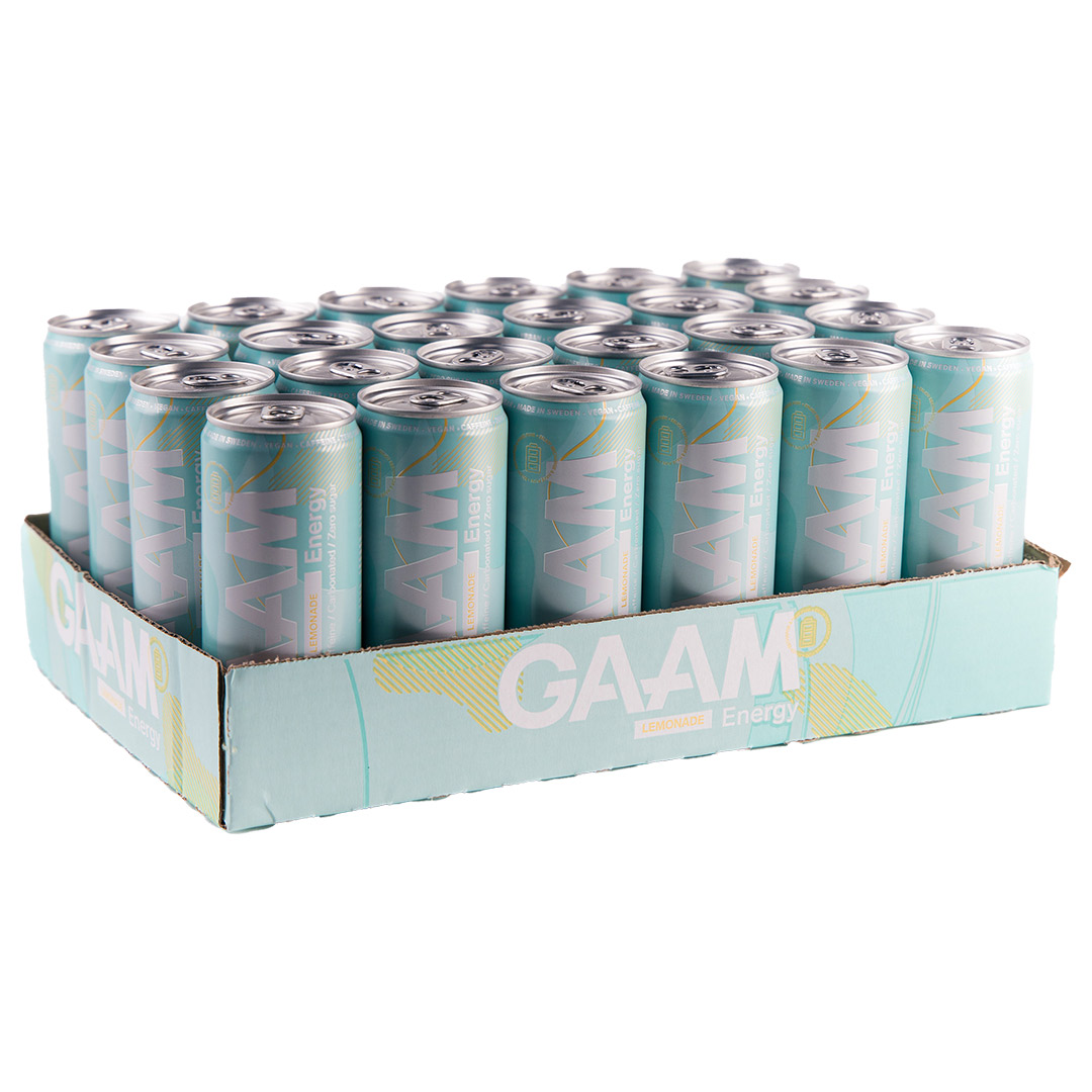 24 x GAAM Energy 330 ml Lemonade