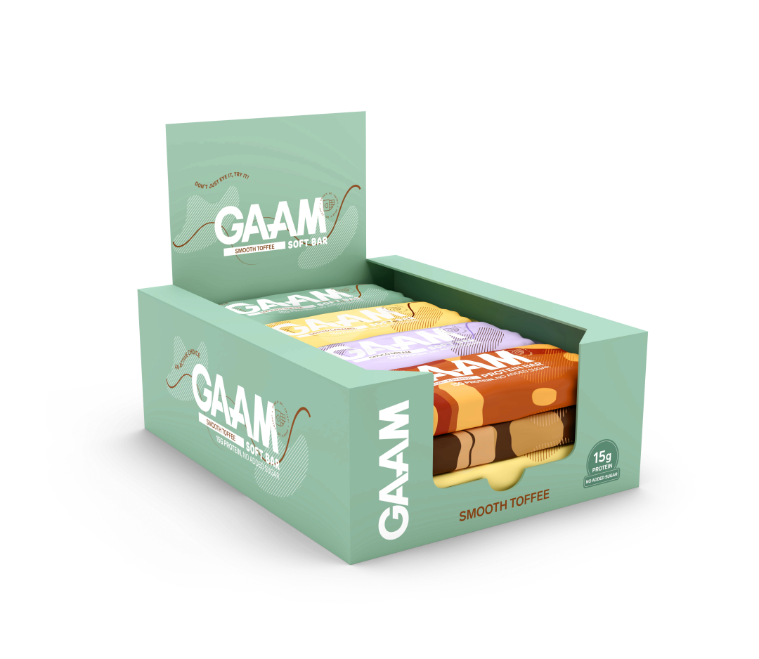 12 x GAAM Protein bar/ Soft bar 55 g Mixlåda