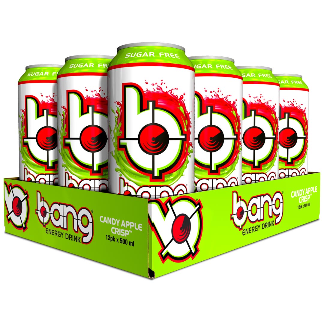 12 x Bang Energy Drink 500 ml Candy Apple Crisp