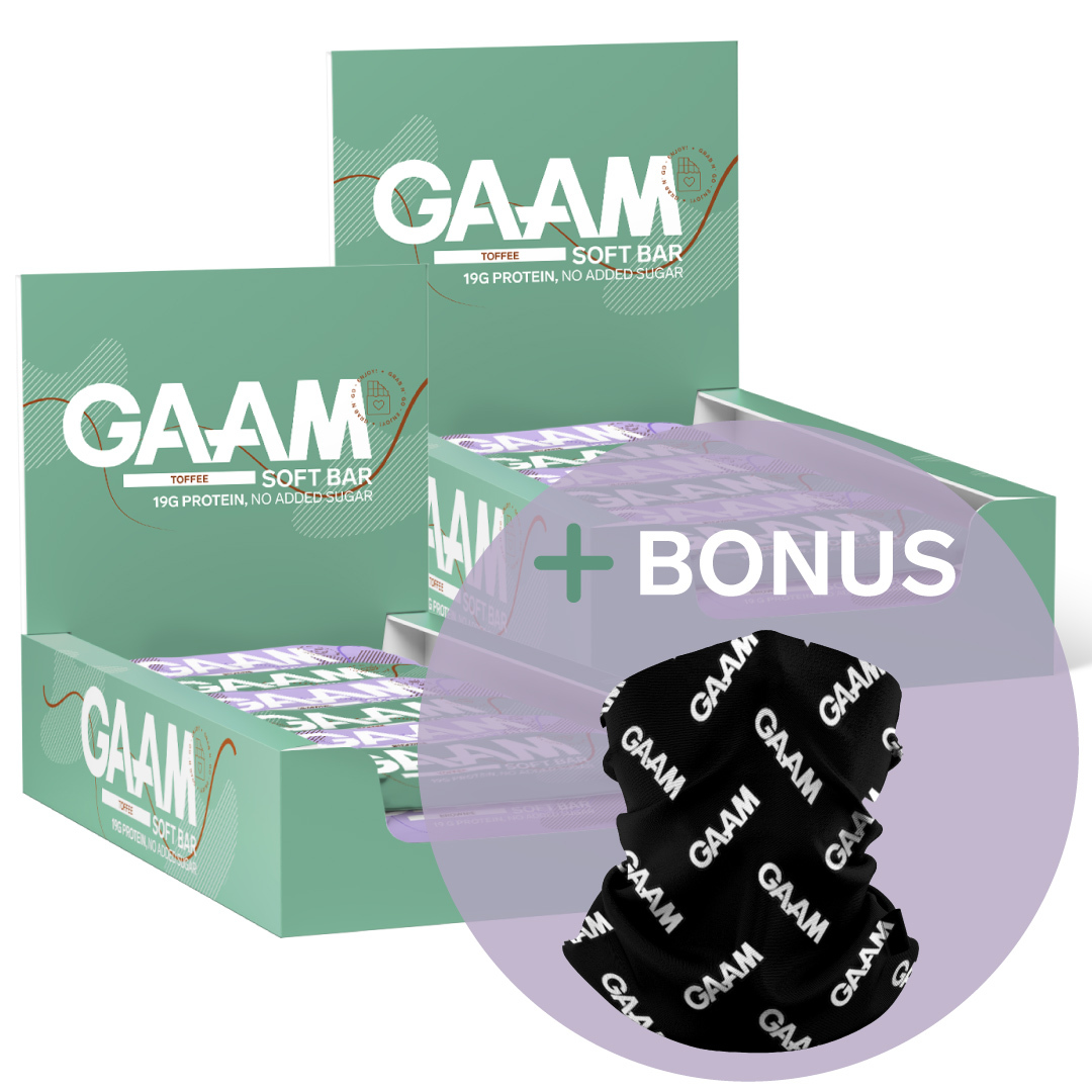 24 x GAAM Soft Bar 55 g Mixlåda + Bonusprodukt