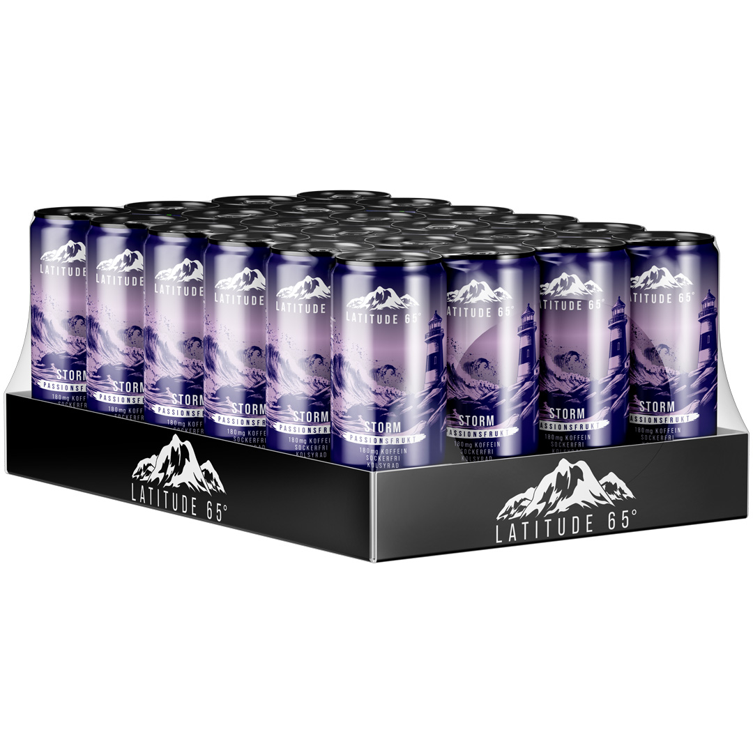 24 x Latitude 65 330 ml Storm - Passionsfrukt