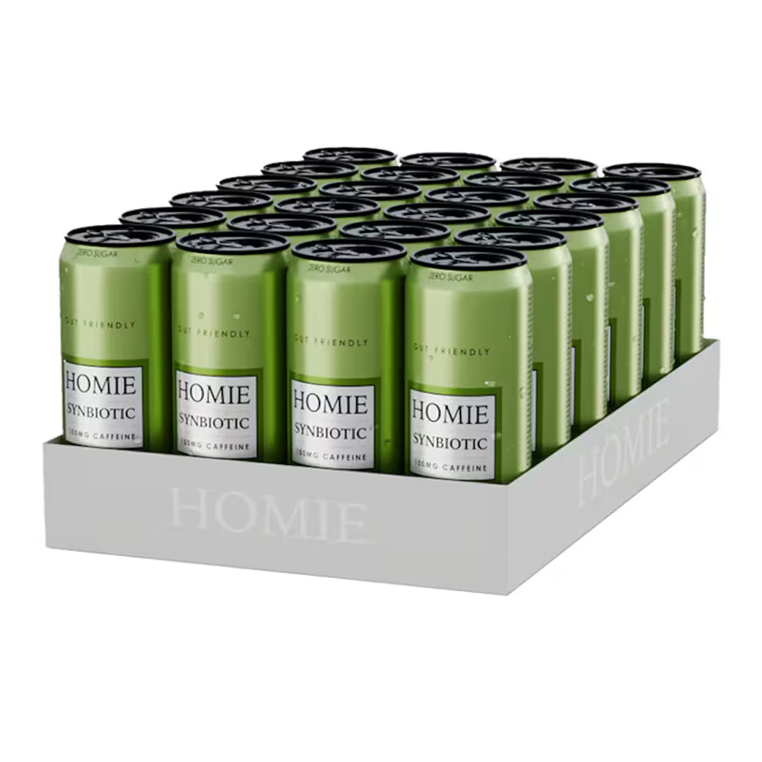 24 x Homie Wake Up Synbiotic 330 ml Apple Elderflower