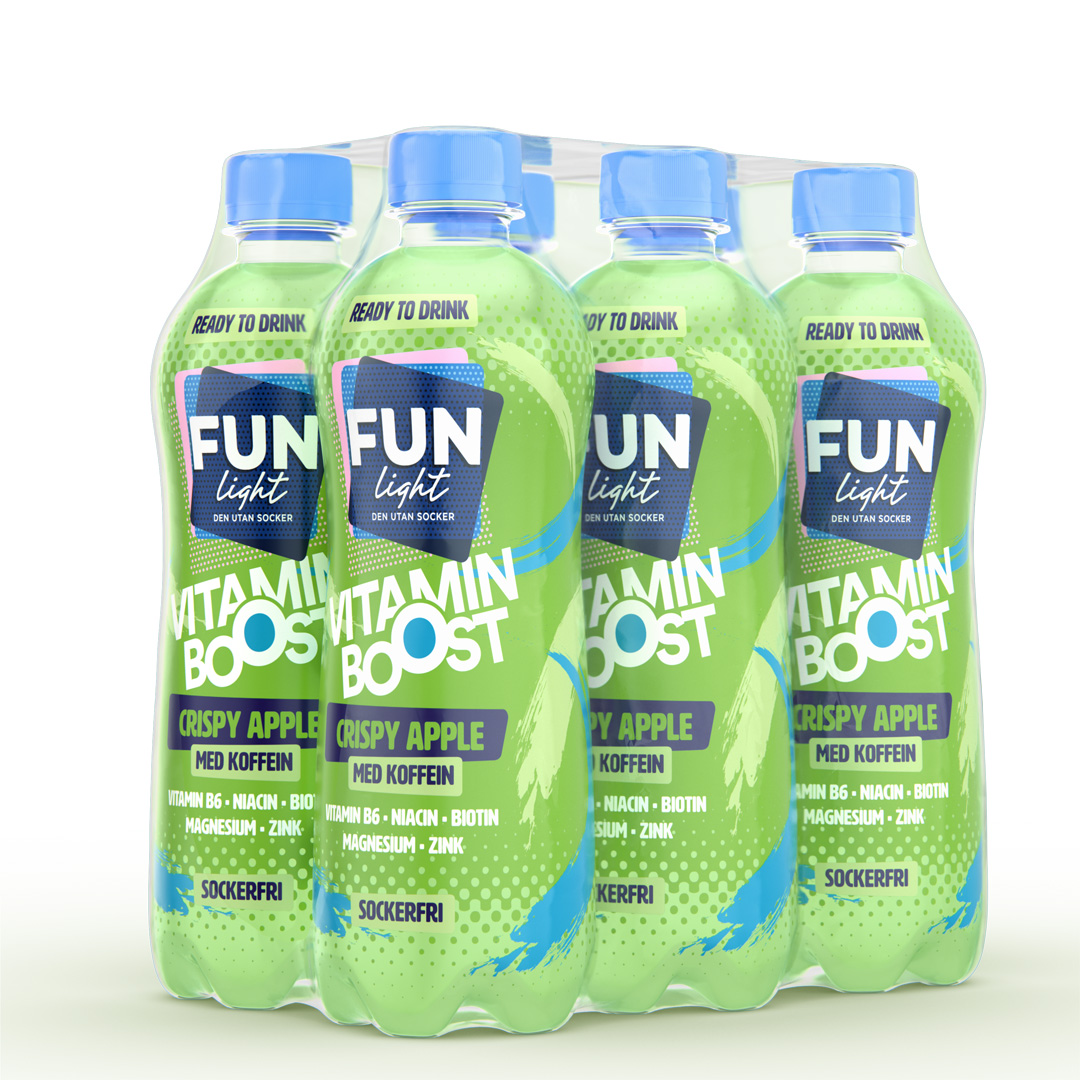 6 x FUN Light Vitamin Boost 500 ml Crispy Apple