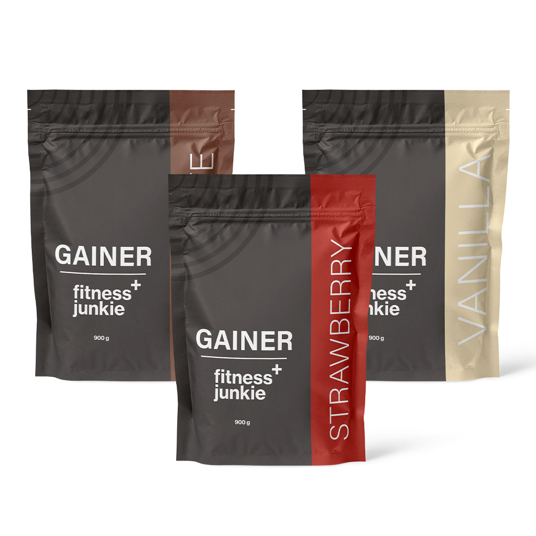 3 x fitnessjunkie Gainer 900 g