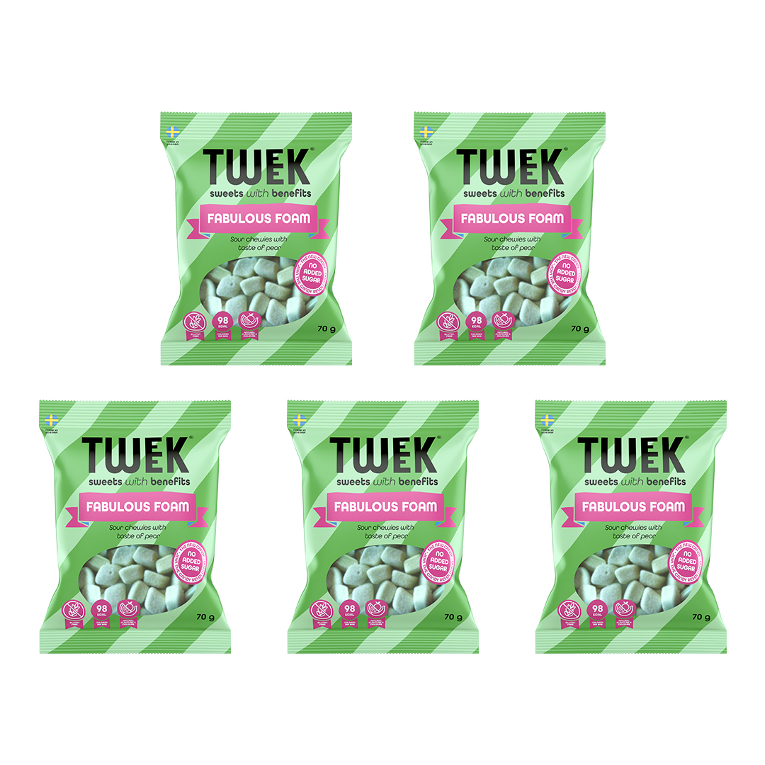 5 x Tweek Sweets 70 g Fabulous Foam