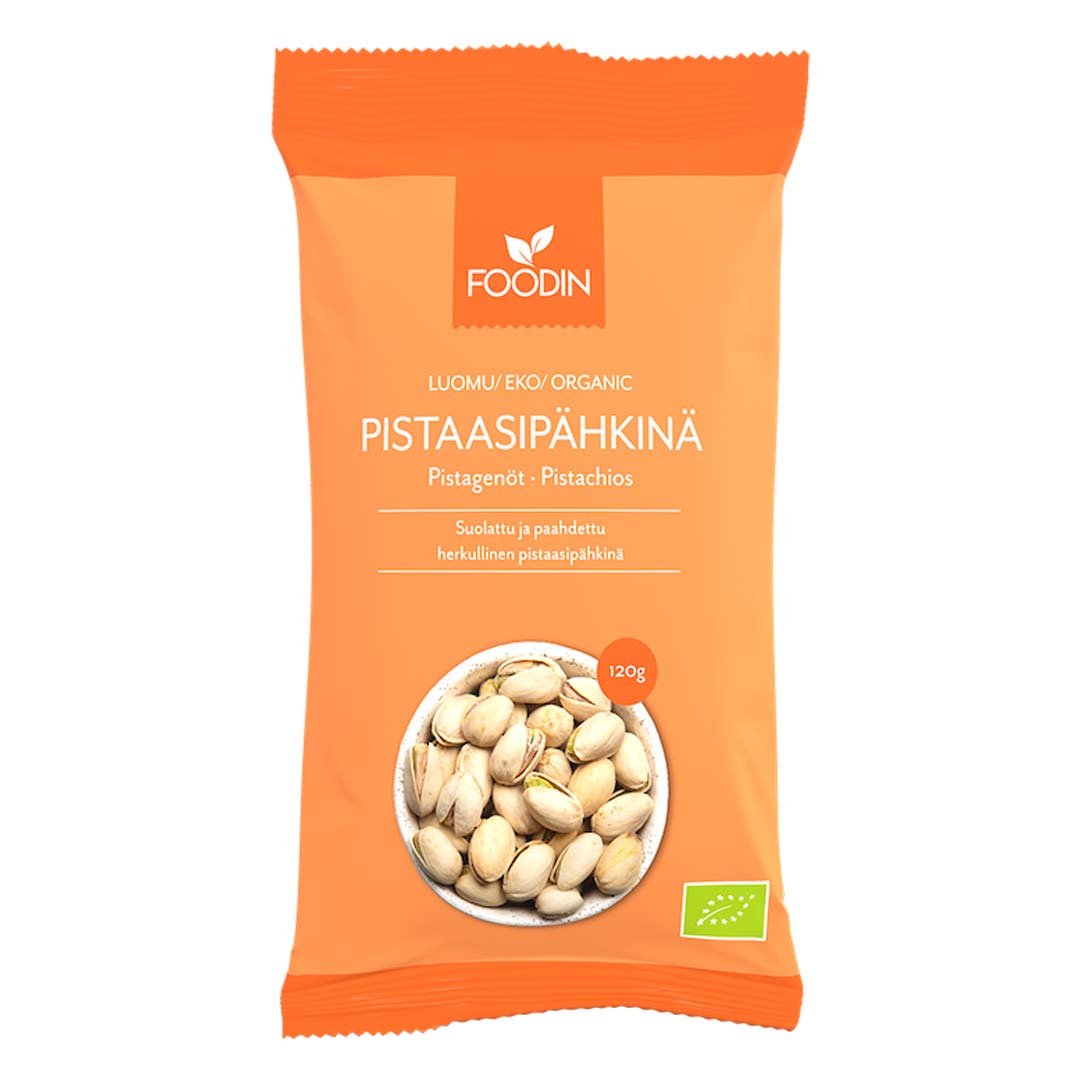 Foodin Organic Pistachio Nut Salted & Roasted 120 g