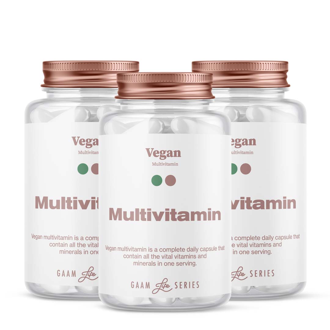 3 x GAAM Vegan Multivitamin 60 caps