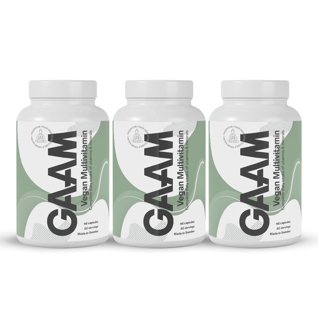 3 x GAAM Vegan Multivitamin 60 caps