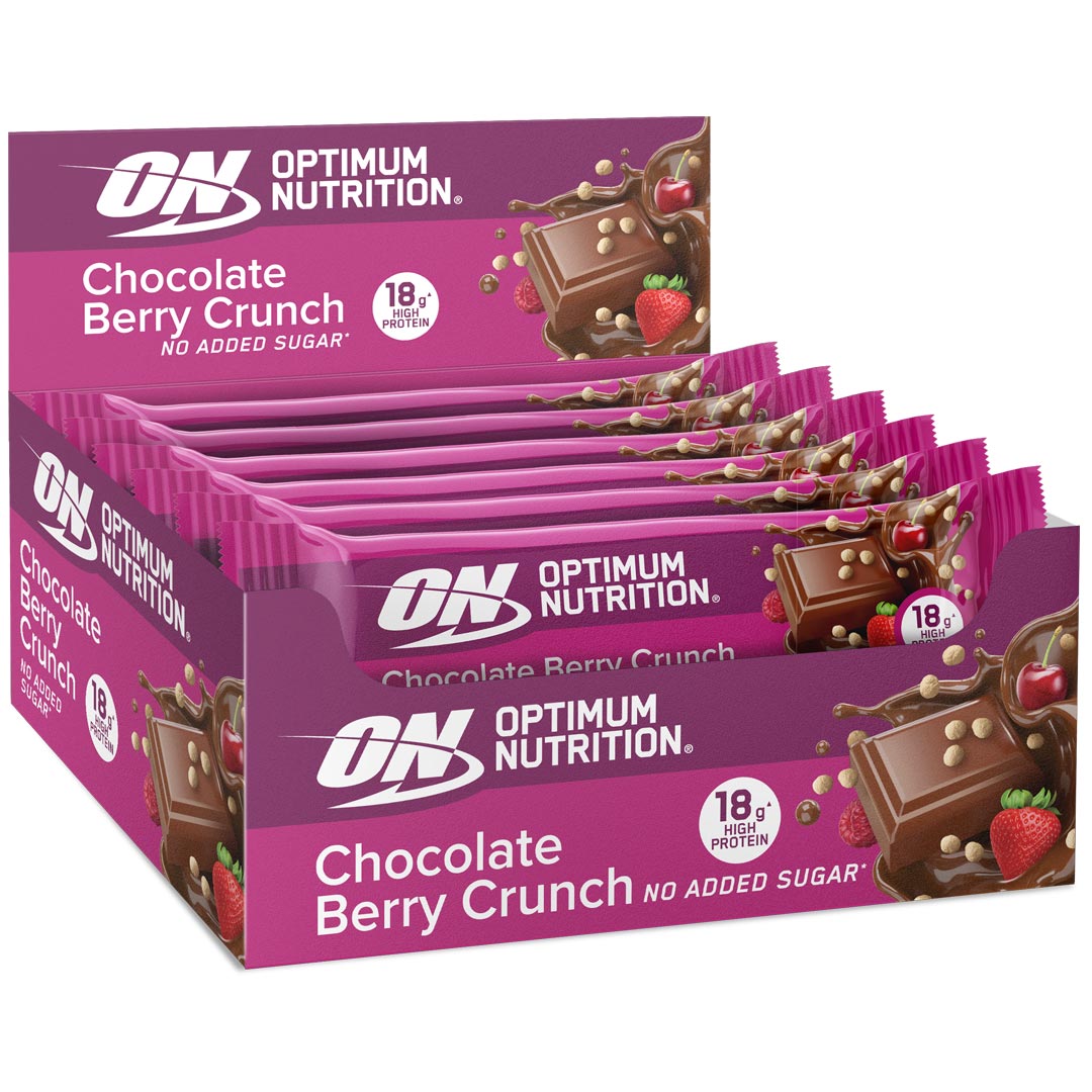 12 x Optimum Nutrition Chocolate Protein Bar 55-59 g Mixlåda