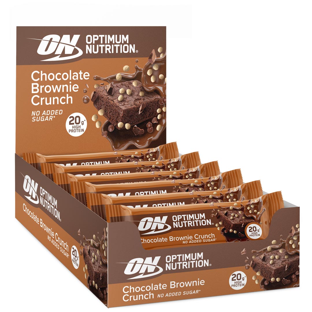 10 x Optimum Nutrition Protein Bar 65 g Chocolate Brownie Crunch