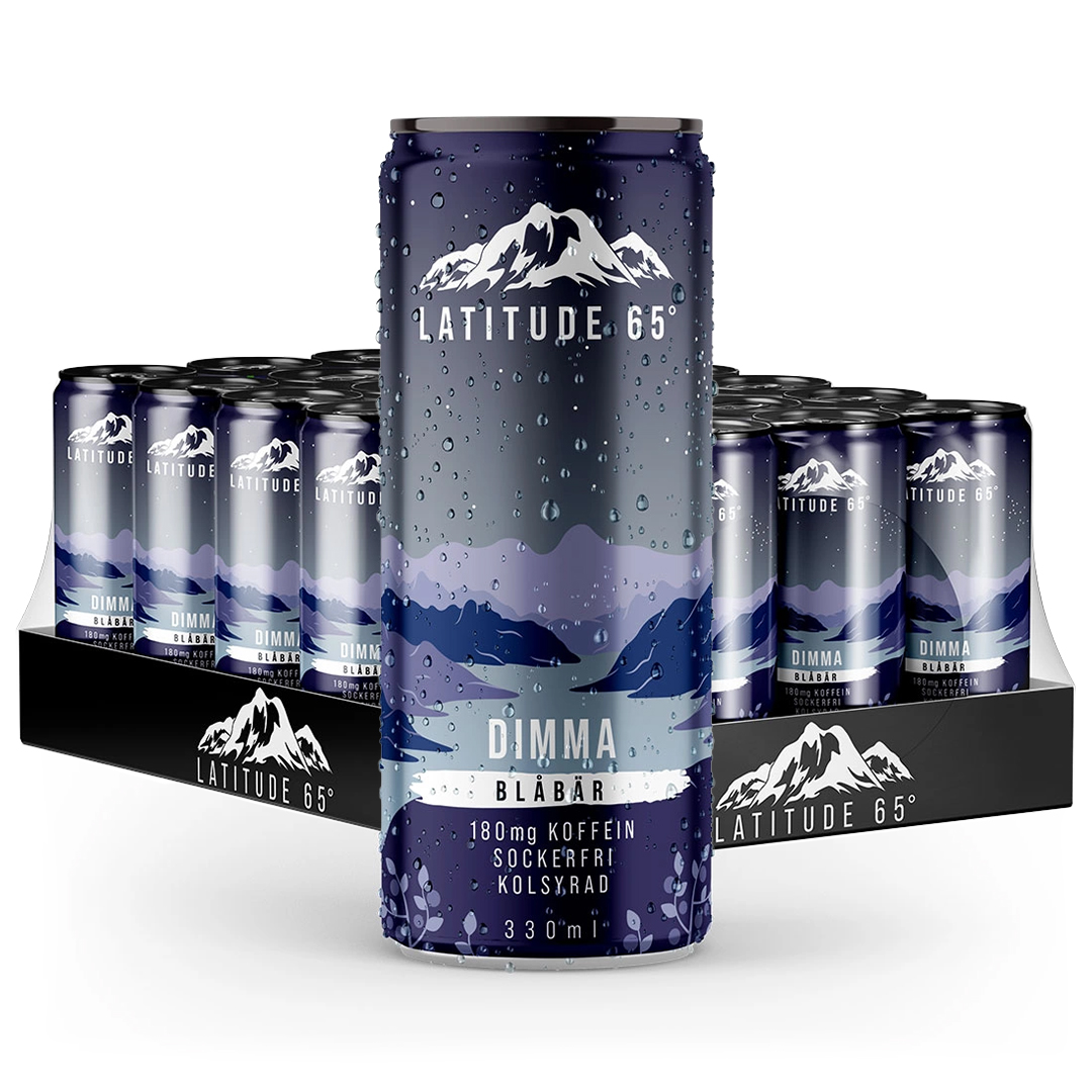 24 x Latitude 65 330 ml Dimma - Blåbär