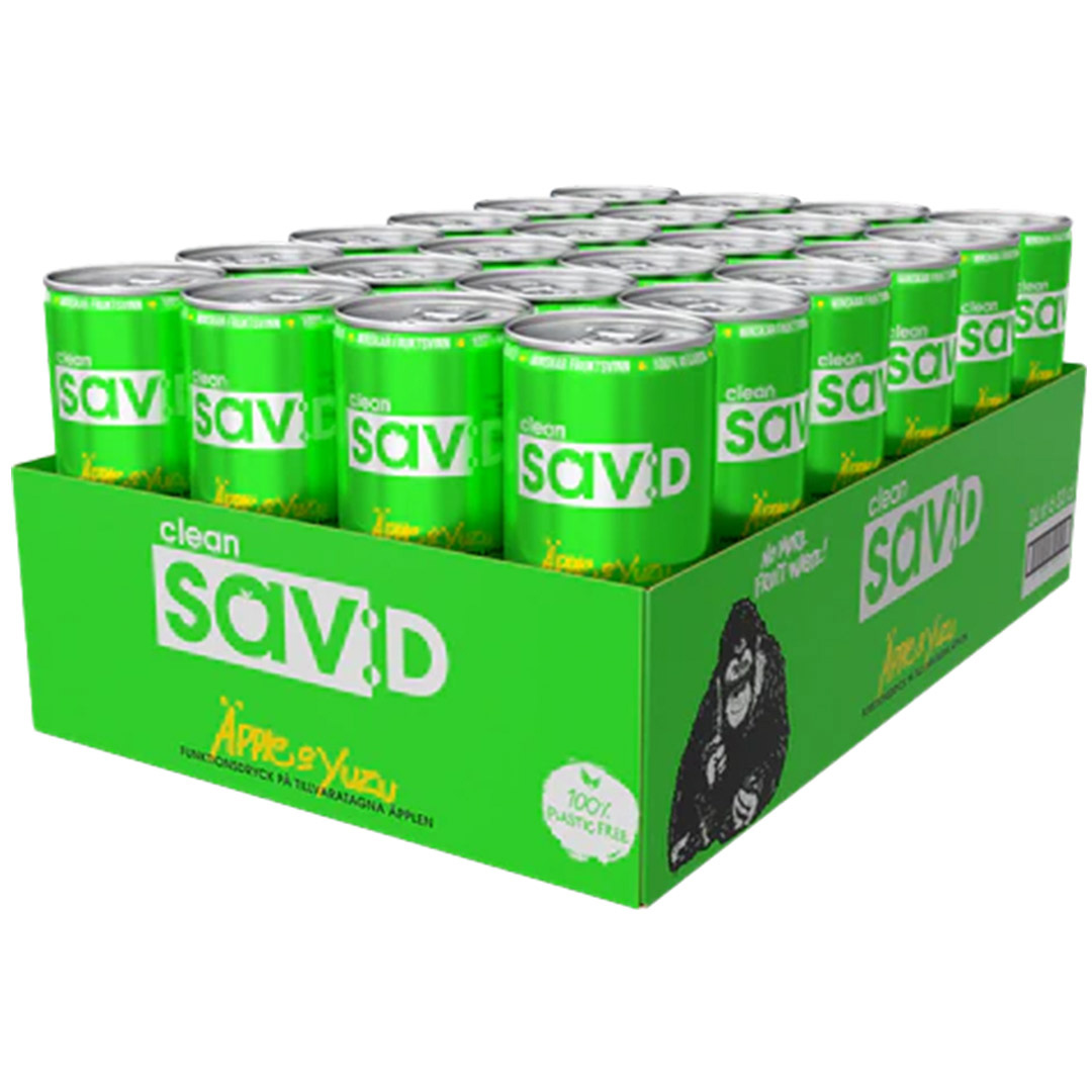 24 x Clean Sav:D 330 ml Äpple Yuzu