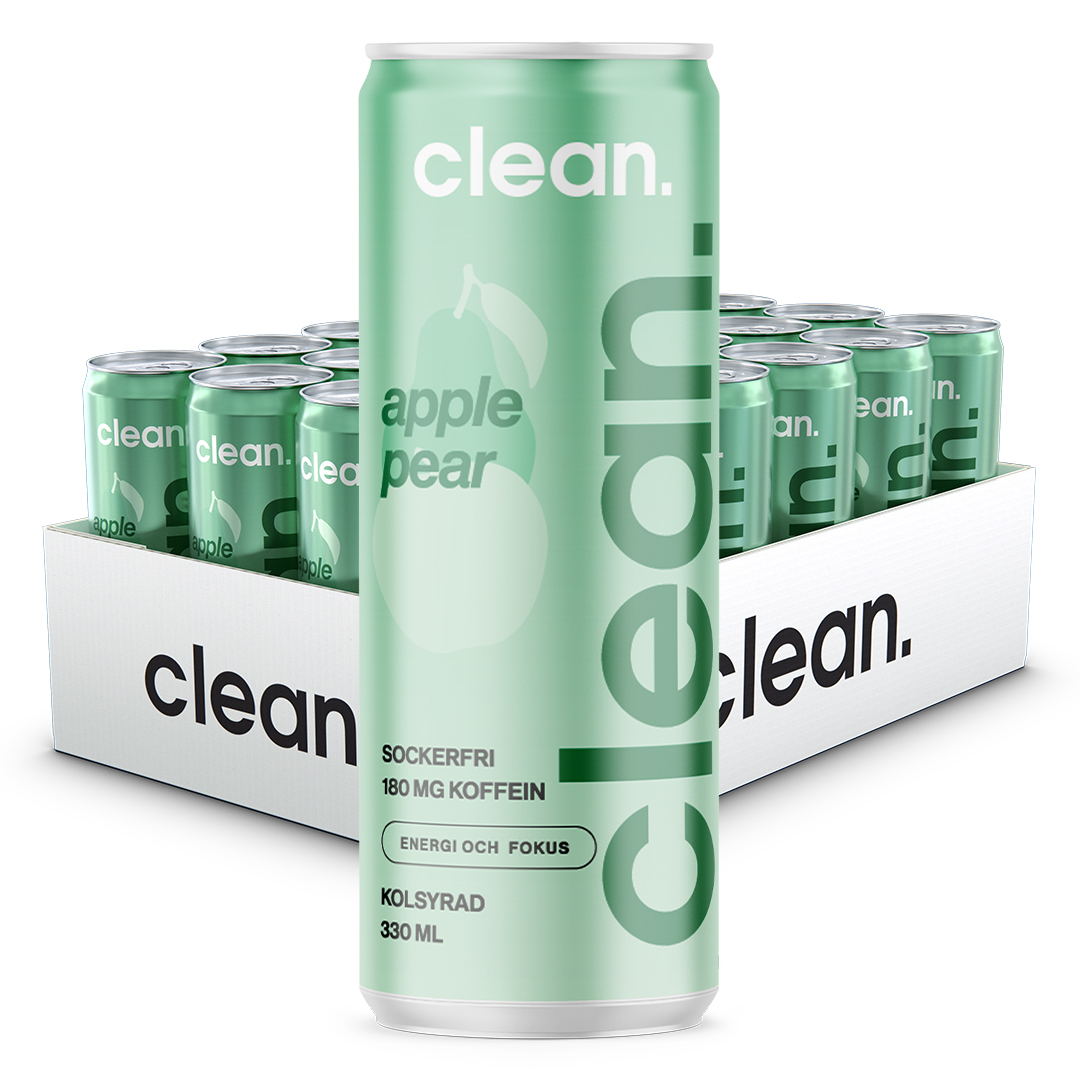 24 x Clean Drink 330 ml Päron / Äpple