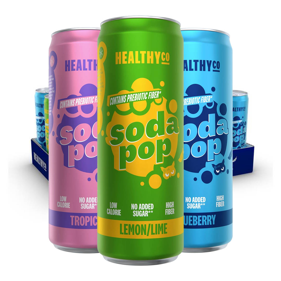 24 x HealthyCo Soda Pop 330 ml Mixflak