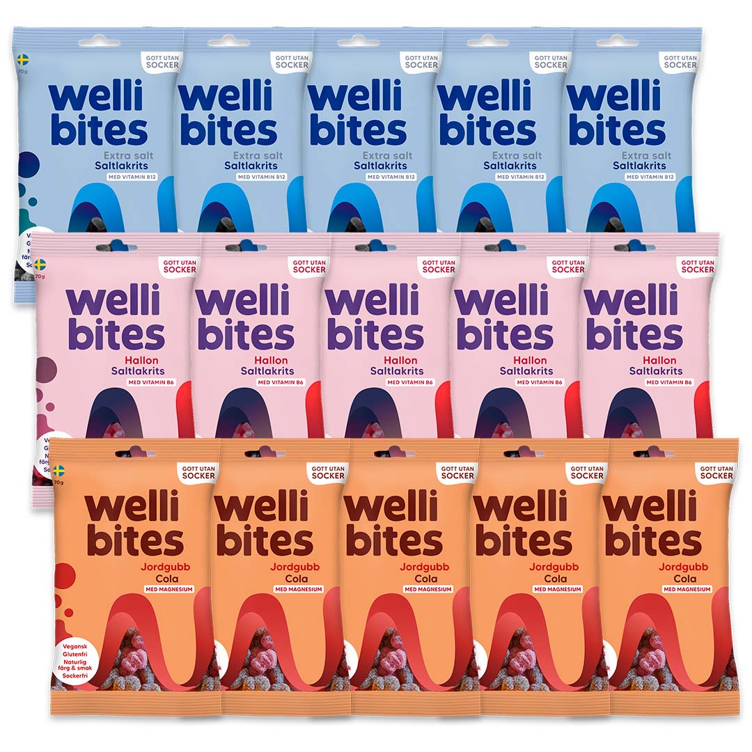 15 x Wellibites Candy 70 g