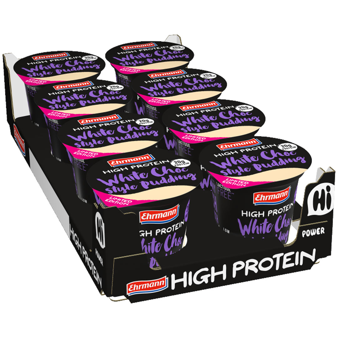 8 x Ehrmann High Protein Pudding 200 g White Chocolate