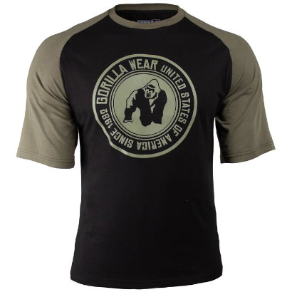 Gorilla Wear Texas T-Shirt Black & Army Green 